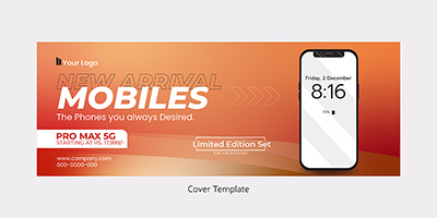 New mobile phones cover page template