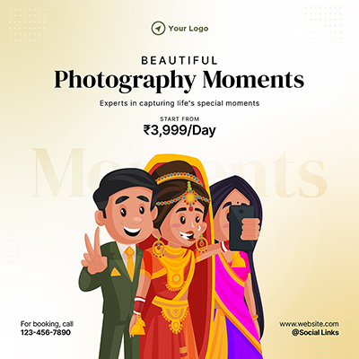 Photography for special moment banner template