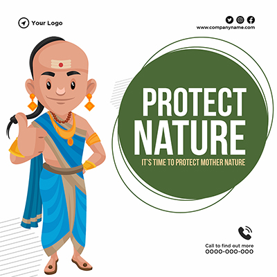 Protect mother nature banner template