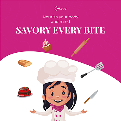 Savory food menu banner template poster