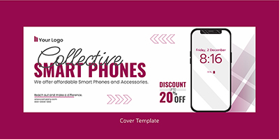 Smartphone accessories offer cover page template