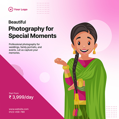 Special moment photography banner poster template