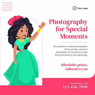 Special moment photography banner template poster