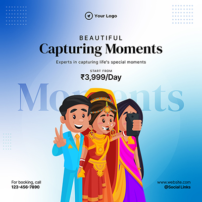 Wedding moments photography banner template