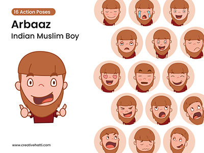 Arbaaz Indian Muslim Boy Vector Bundle