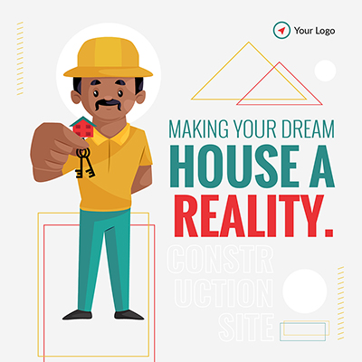 Architecture civil engineering banner template post