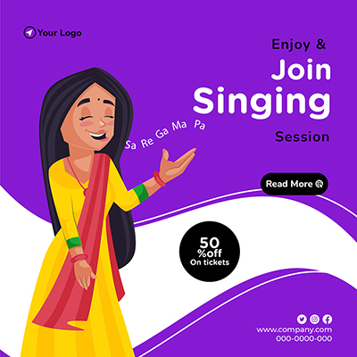 Banner template of join singing session
