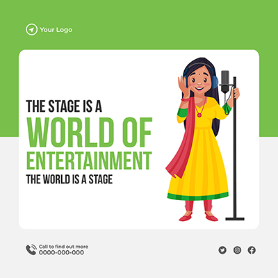 Banner template of the entertainment concept