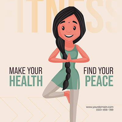 Meditation and mindfulness banner template poster
