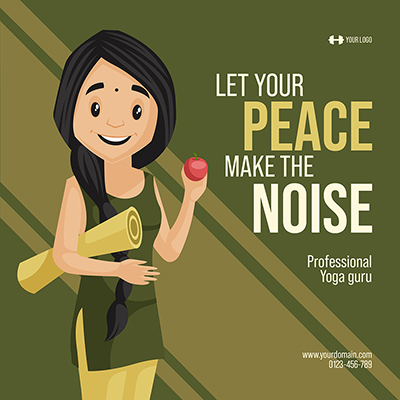 Meditation and mindfulness for peace banner template