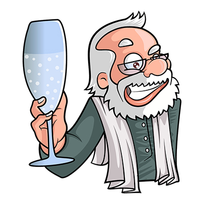 Narendra modi character holding glass in hand