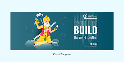 Real estate construction cover template design