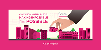 Real estate construction cover template poster