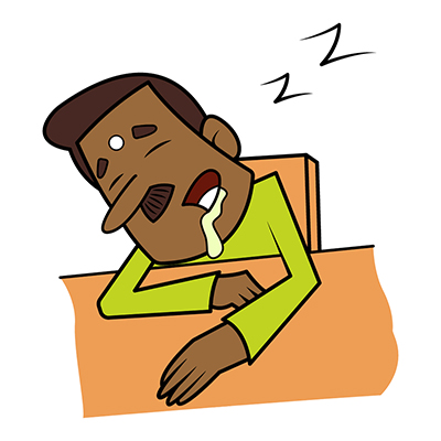 South Indian man is sleeping on the chair