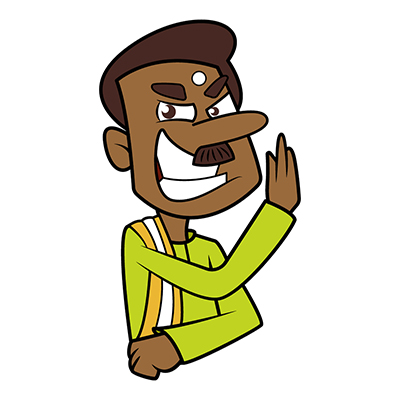 South indian man is in fighting pose