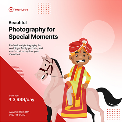 Special moment photography banner template design