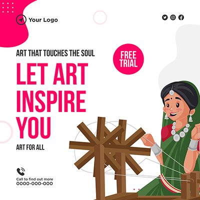 Art and handcraft banner template post