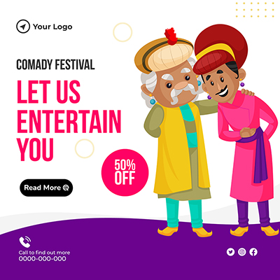 Banner template for entertainment concept design