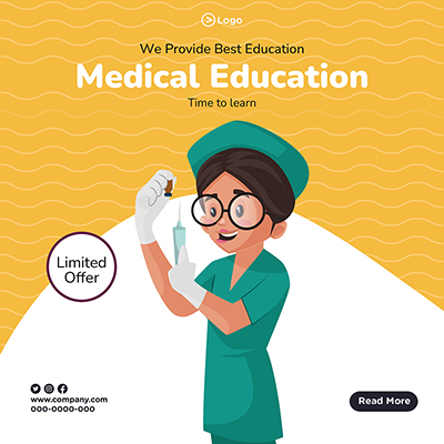 Banner template for medical education courses