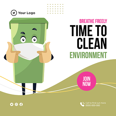 Banner template of clean environment poster