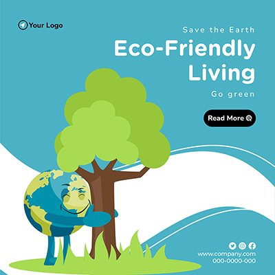 Banner template of eco friendly living