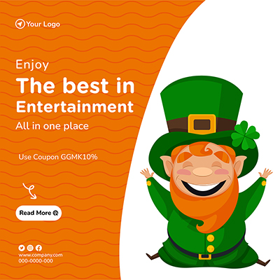 Banner template of entertainment concept design