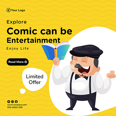 Banner template of entertainment concept post