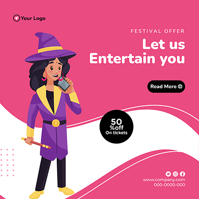 Banner template of entertainment concept poster