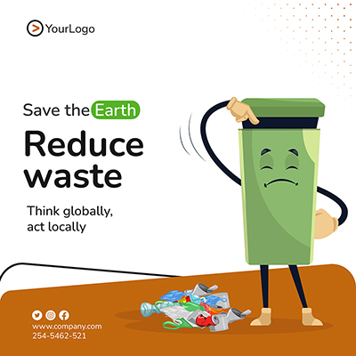 Banner template with clean environment poster