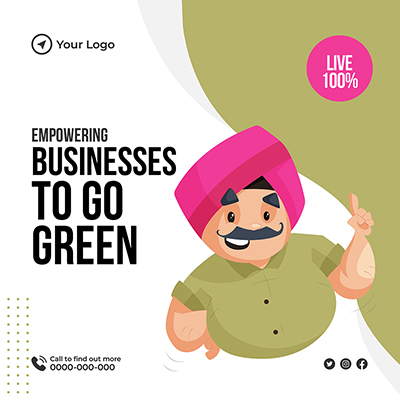 Eco friendly business banner post template