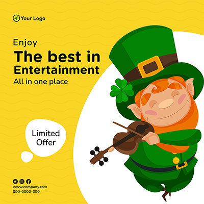 Entertainment concert show web banner template