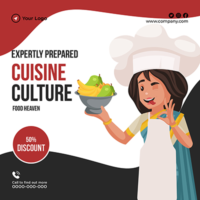 Food menu and restaurant banner template post