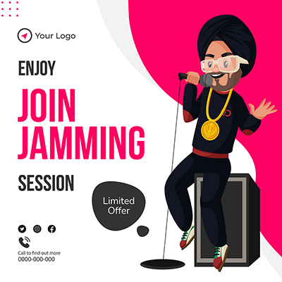Jamming session concert banner template