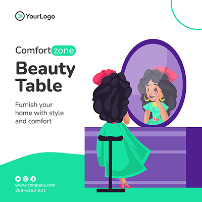 Modern home furnitures banner post template