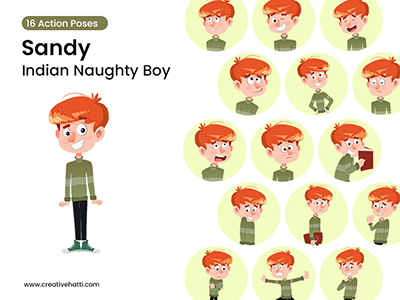 Sandy Indian Naughty Boy Vector Bundle