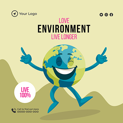 Save the earth template post banner