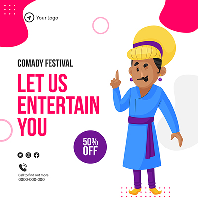 Template banner for entertainment concept post