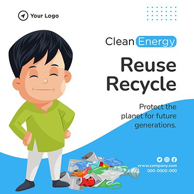 Template banner of protect nature clean energy solutions