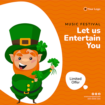Template banner with entertainment concept design