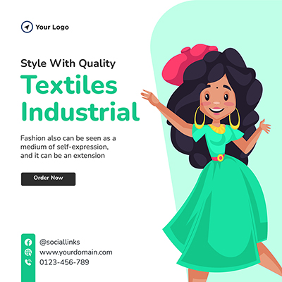 Textile industries banner post template