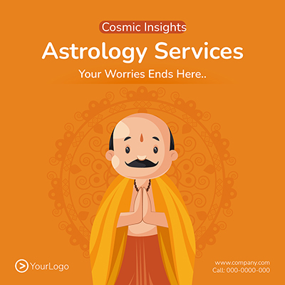 Banner template of cosmic astrology services