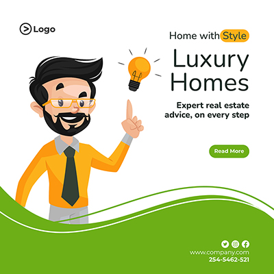 Banner template of real estate homes