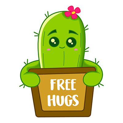 Premium Vector, Cute cactus holding a blank text board