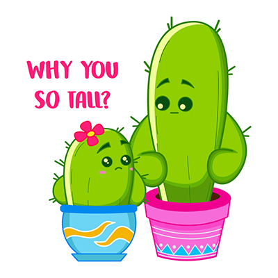 Illustration of cactus plants in the pot