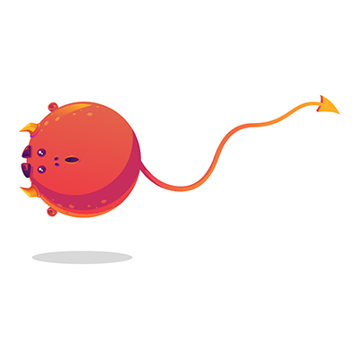 Monster illustration feeling sleepy