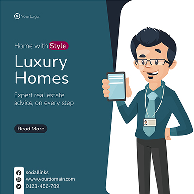 Real estate luxury homes template banner