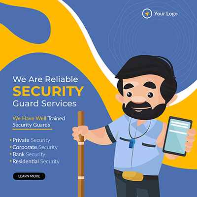 Security guard services banner template