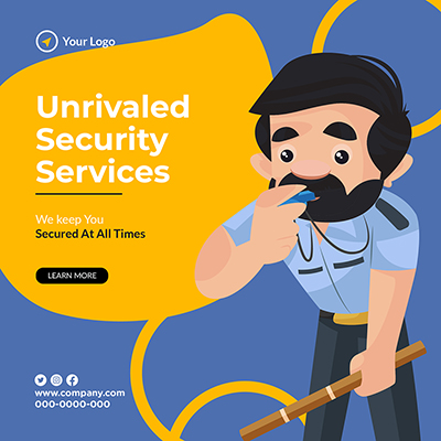 Security guard services banner template post