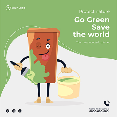Banner post template for protect nature