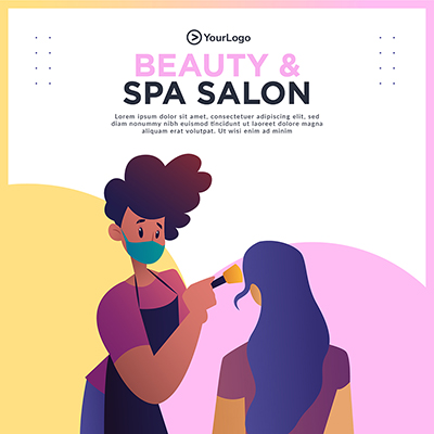Beauty and spa salon banner template